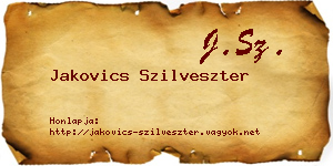 Jakovics Szilveszter névjegykártya